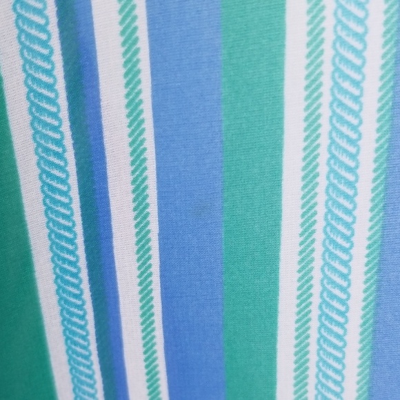 Talbots Blue & Green Sheer Tunic/Top - Picture 7 of 8